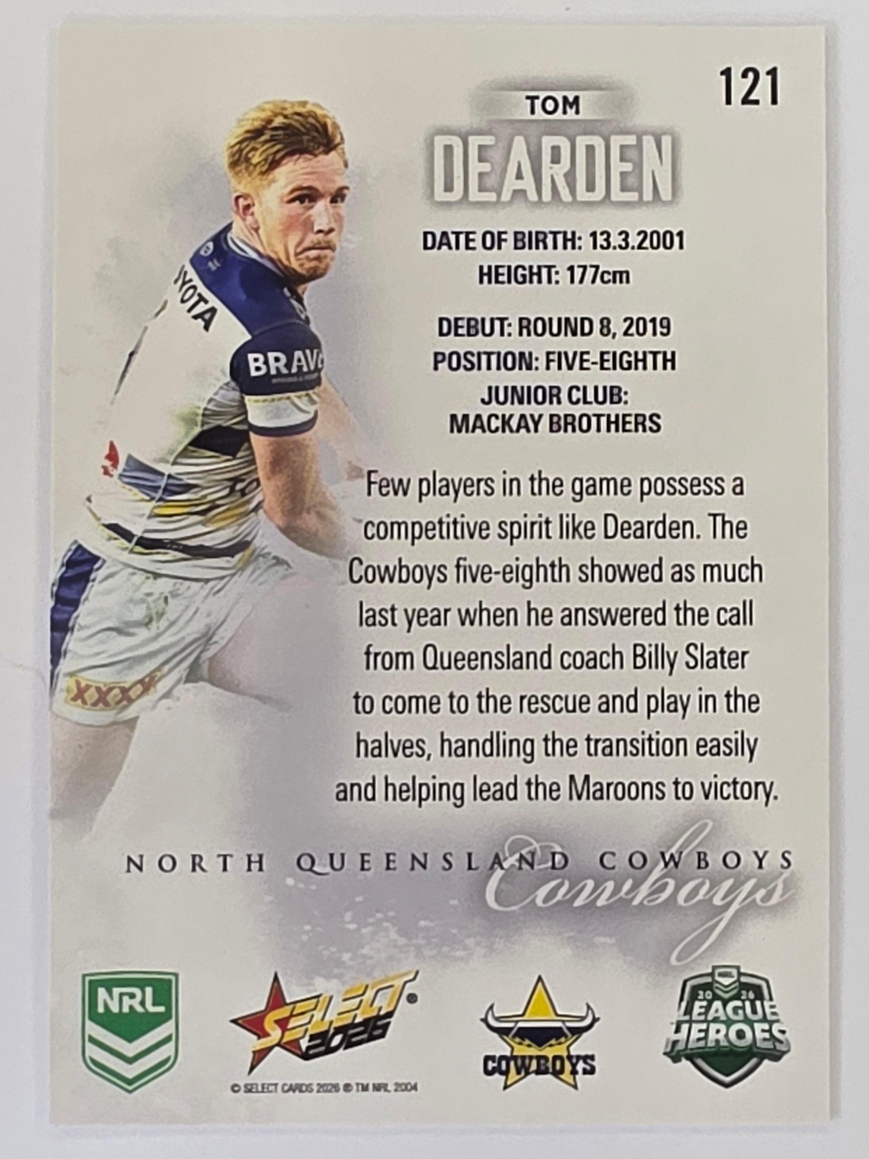 NRL 2026 League Heroes | Base | #121 | Tom Dearden | North Queensland Cowboys