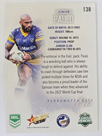 NRL 2026 League Heroes | Base | #138 | Junior Paulo | Parramatta Eels