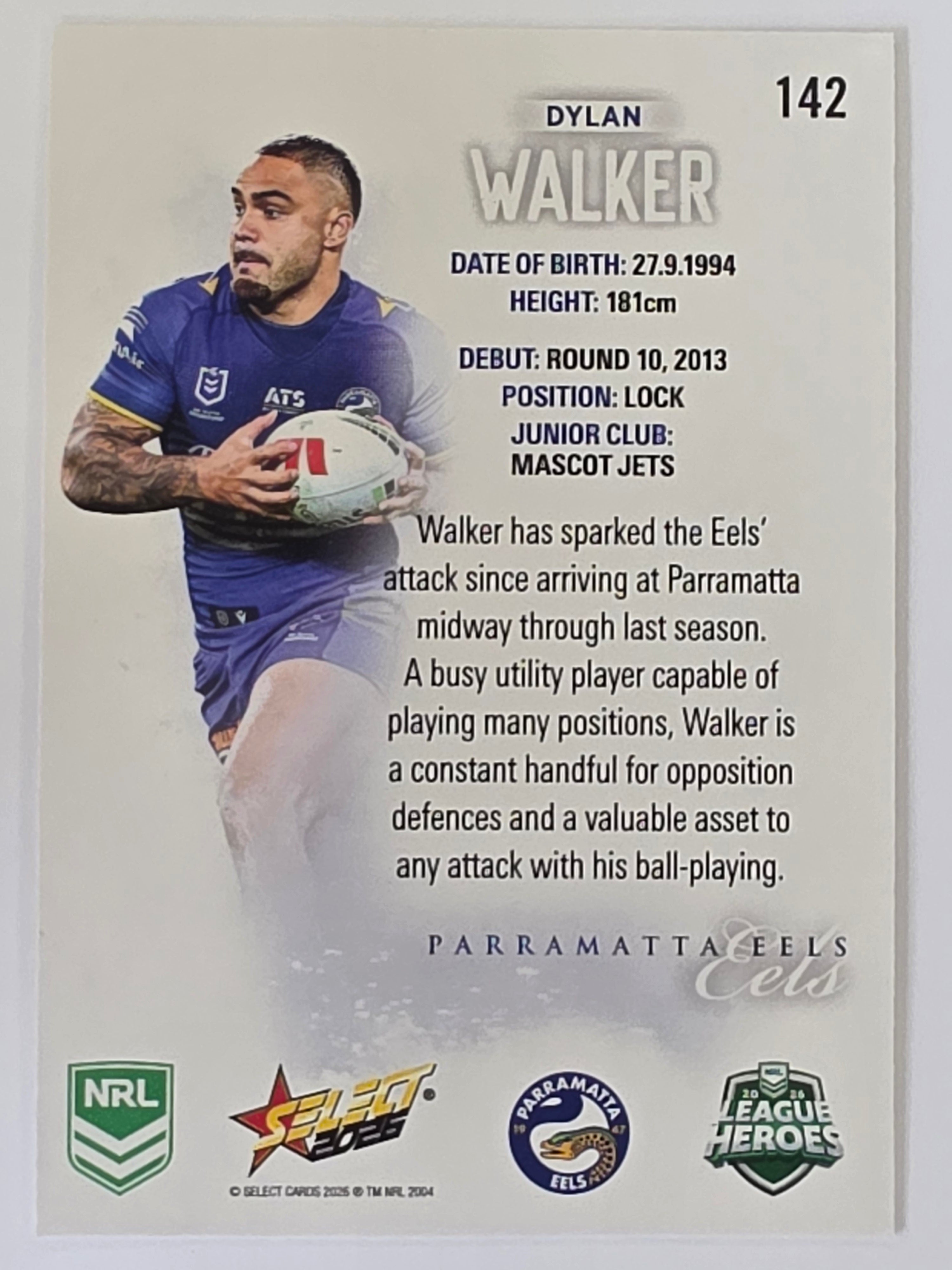 NRL 2026 League Heroes | Base | #142 | Dylan Walker | Parramatta Eels