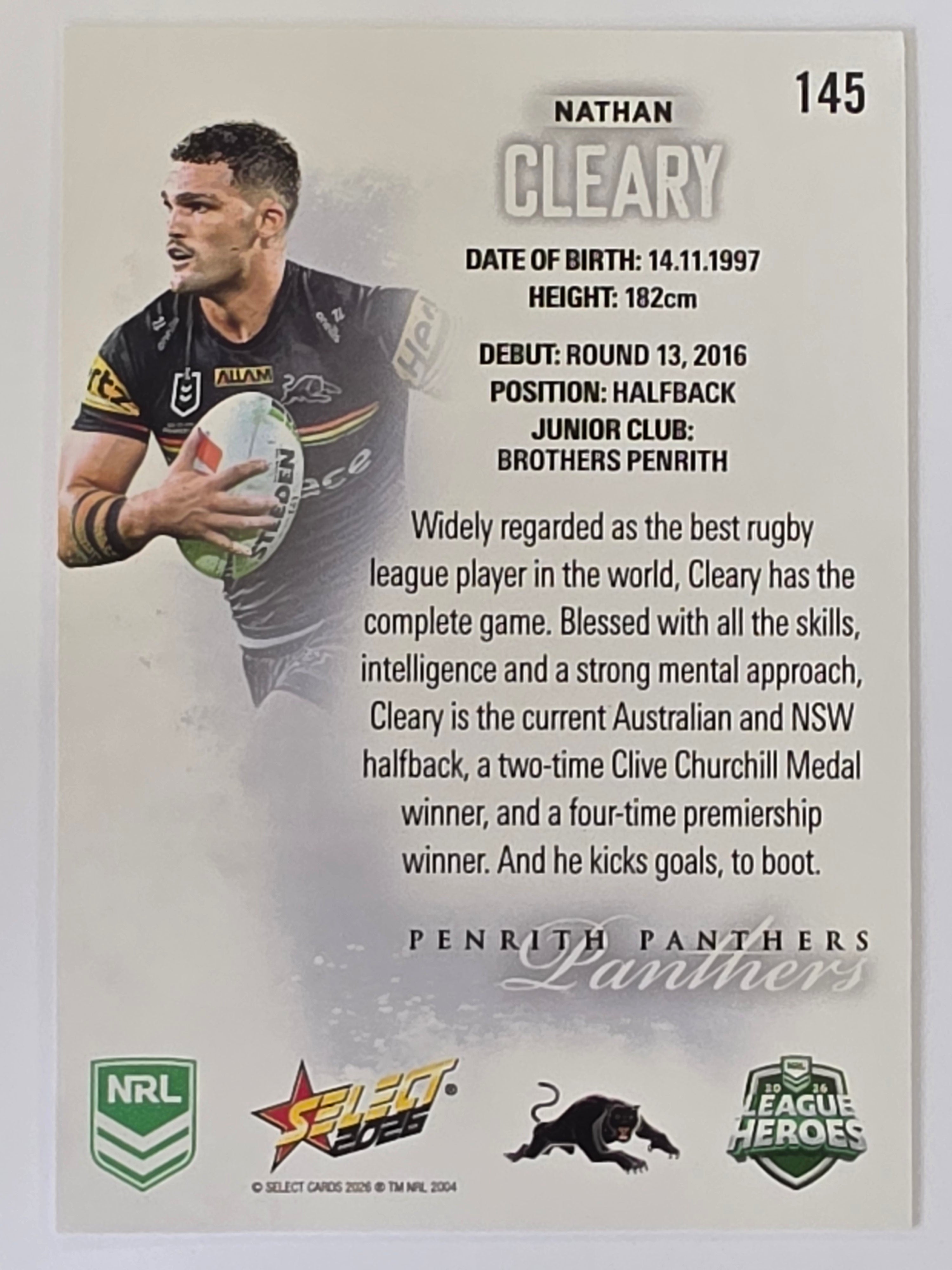 NRL 2026 League Heroes | Base | #145 | Nathan Cleary | Penrith Panthers