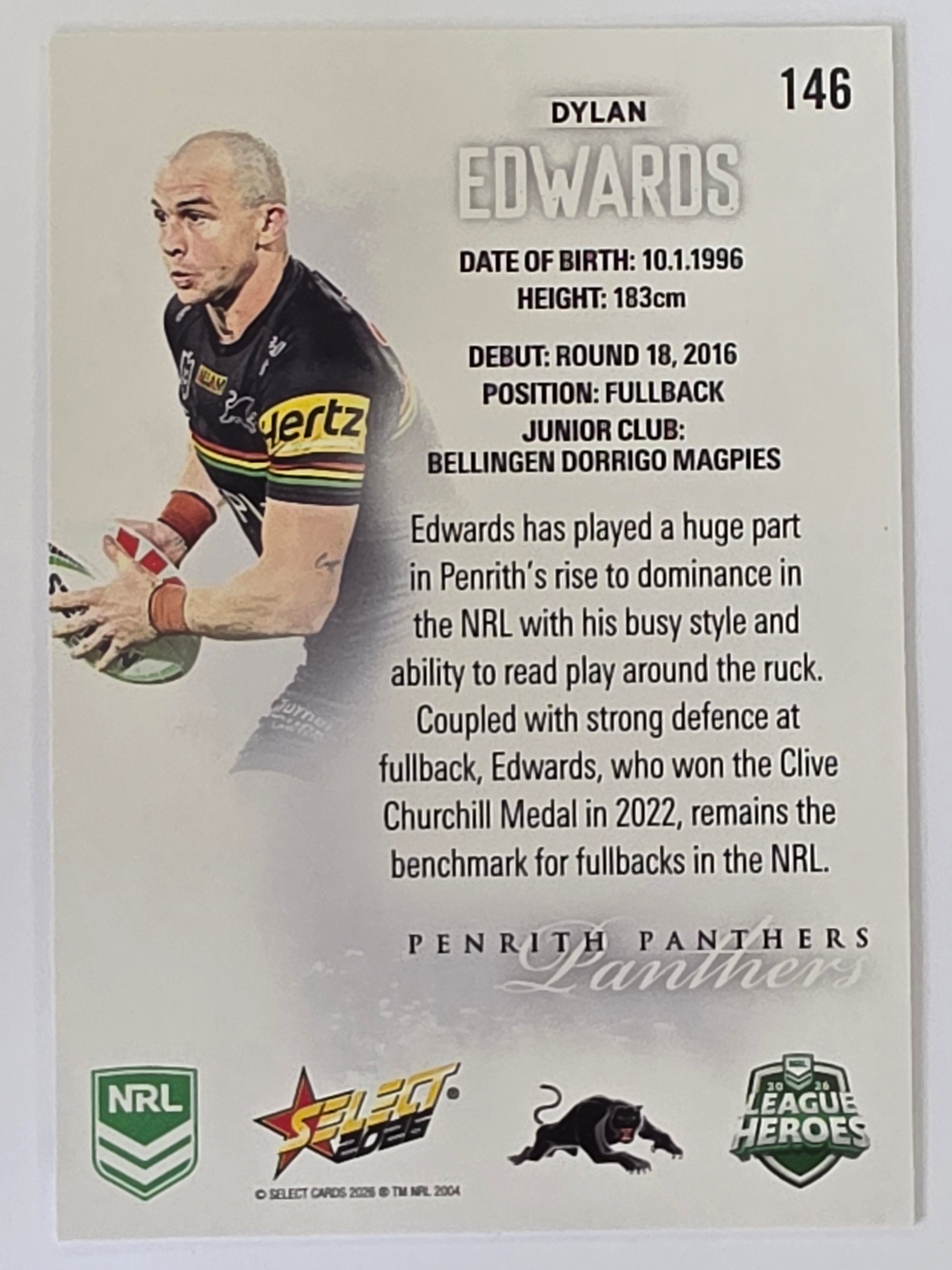 NRL 2026 League Heroes | Base | #146 | Dylan Edwards | Penrith Panthers
