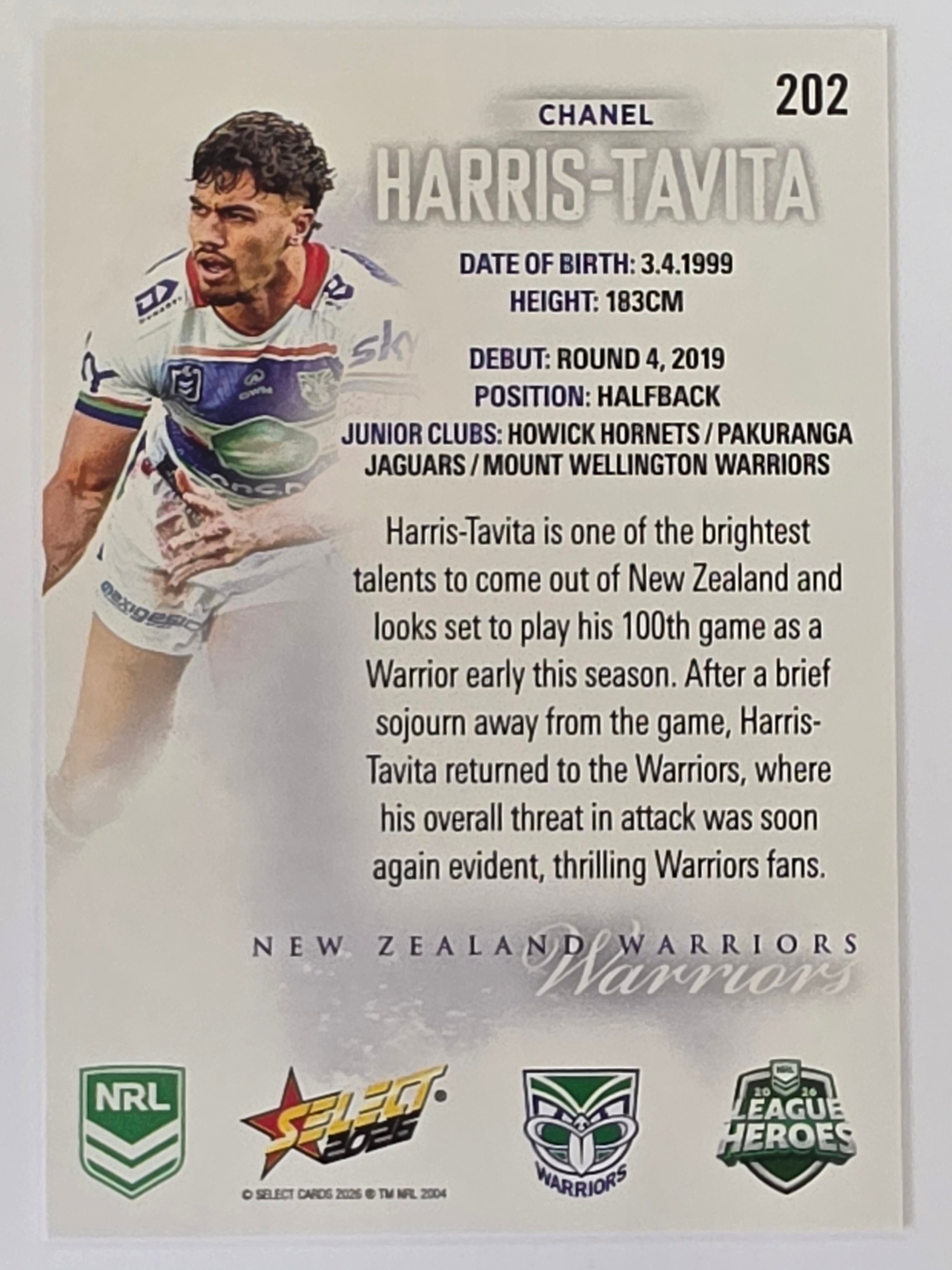 NRL 2026 League Heroes | Base | #202 |Chanel Harris-Tavita |New Zealand Warriors