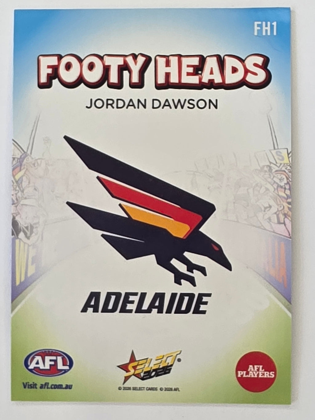 2026 AFL Footy Stars Footy Heads FH1 Jordan Dawson - Adelaide Crows
