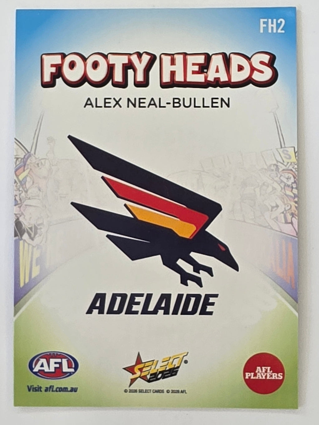 2026 AFL Footy Stars Footy Heads FH2 Alex Neal-Bullen - Adelaide Crows