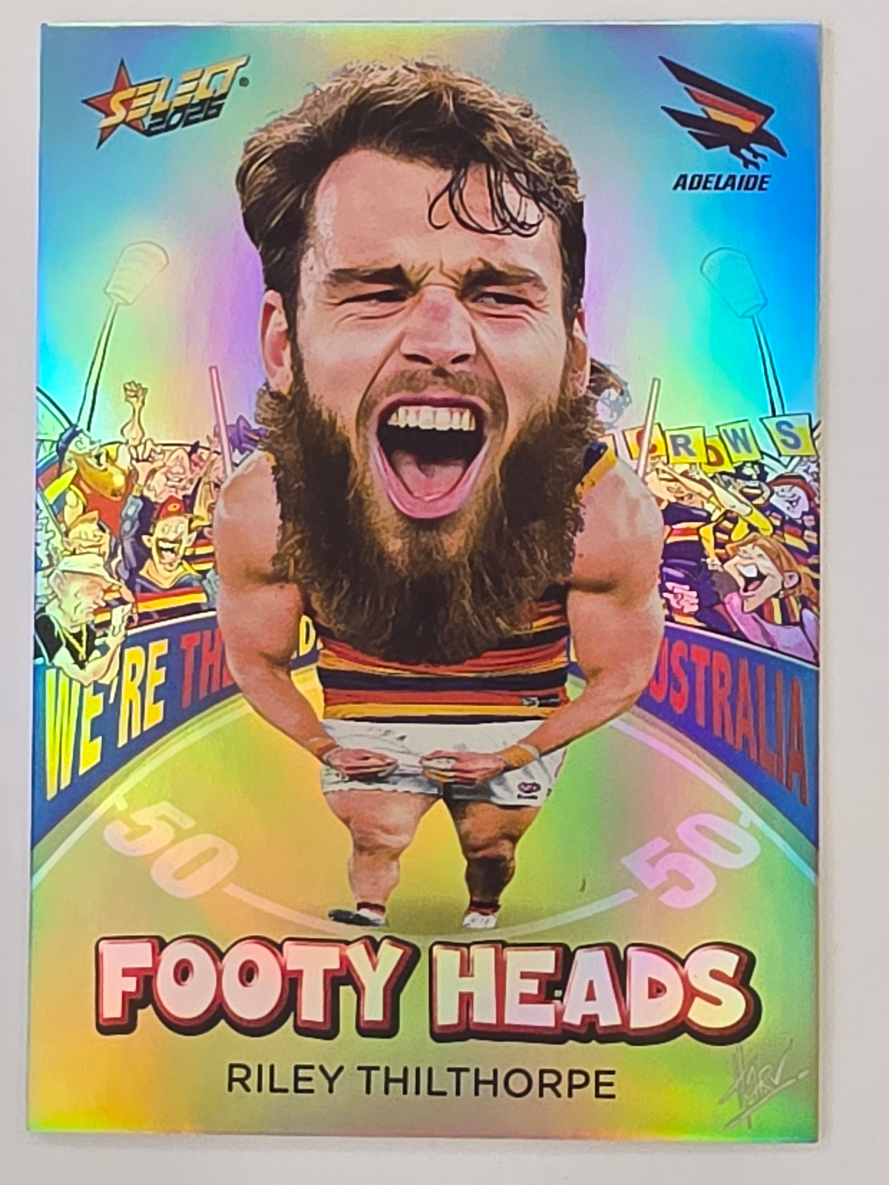 2026 AFL Footy Stars Footy Heads FH5 Riley Thilthorpe - Adelaide Crows
