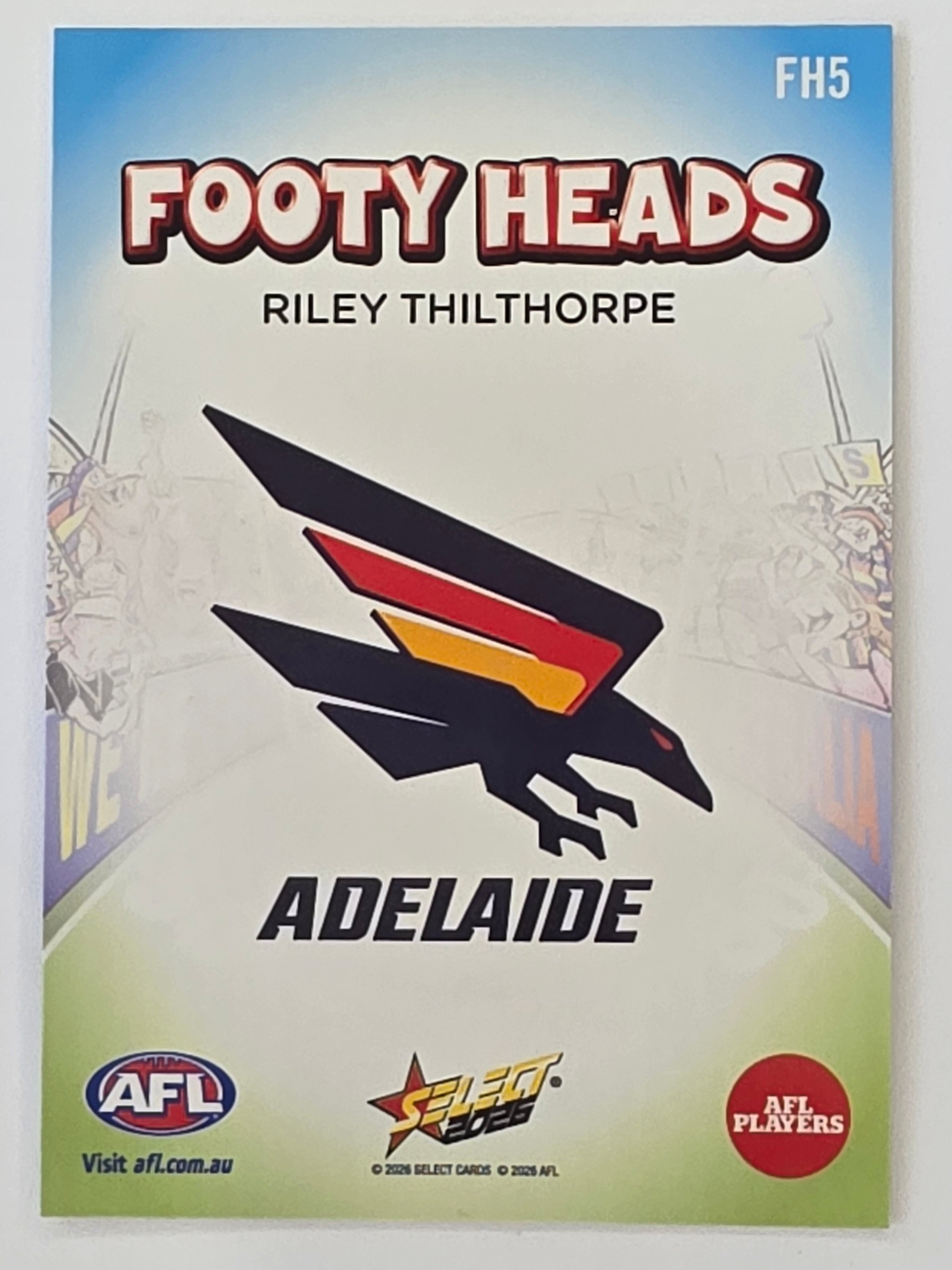 2026 AFL Footy Stars Footy Heads FH5 Riley Thilthorpe - Adelaide Crows