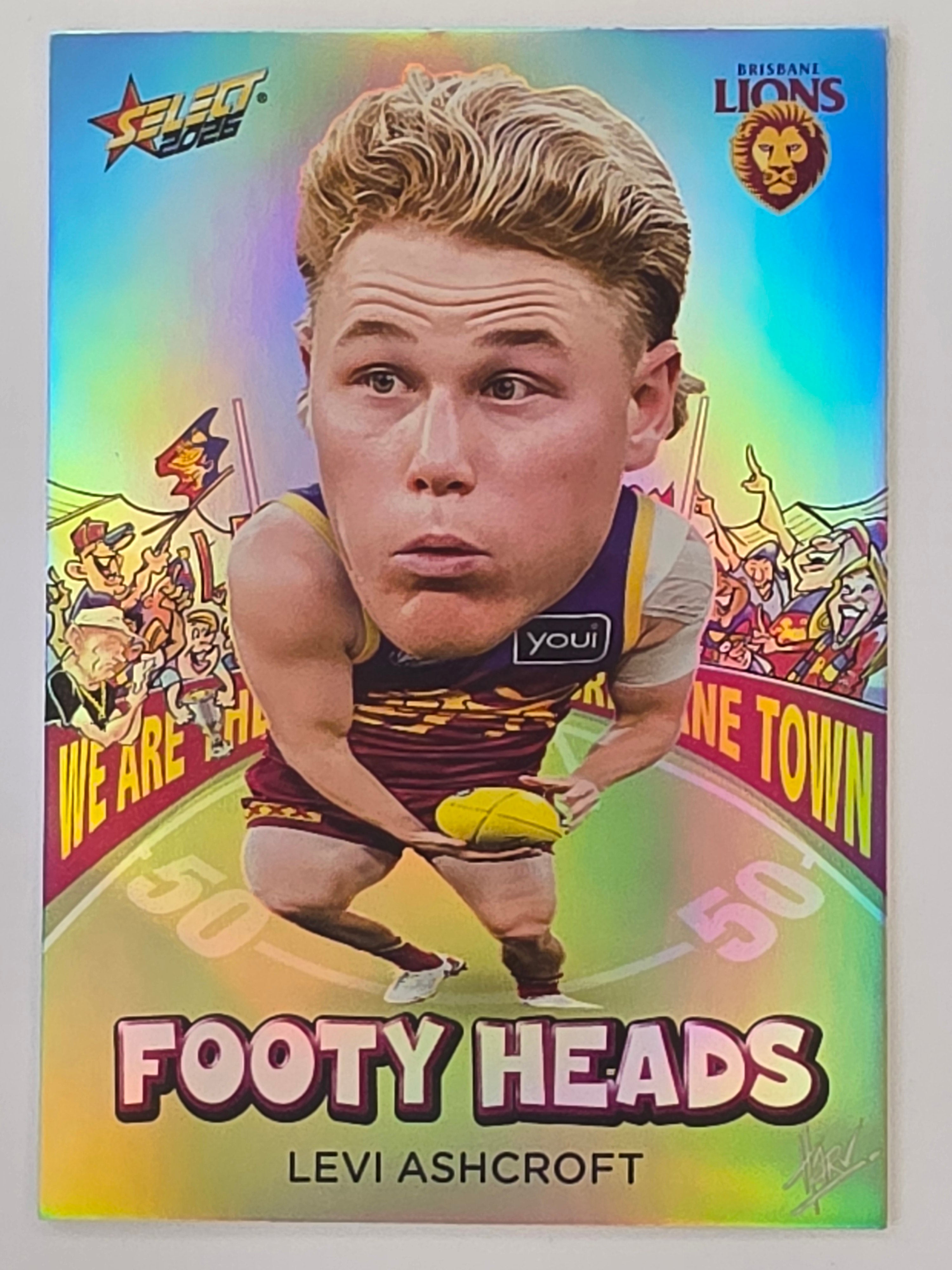 2026 AFL Footy Stars Footy Heads FH7 Levi Ashcroft - Brisbane Lions