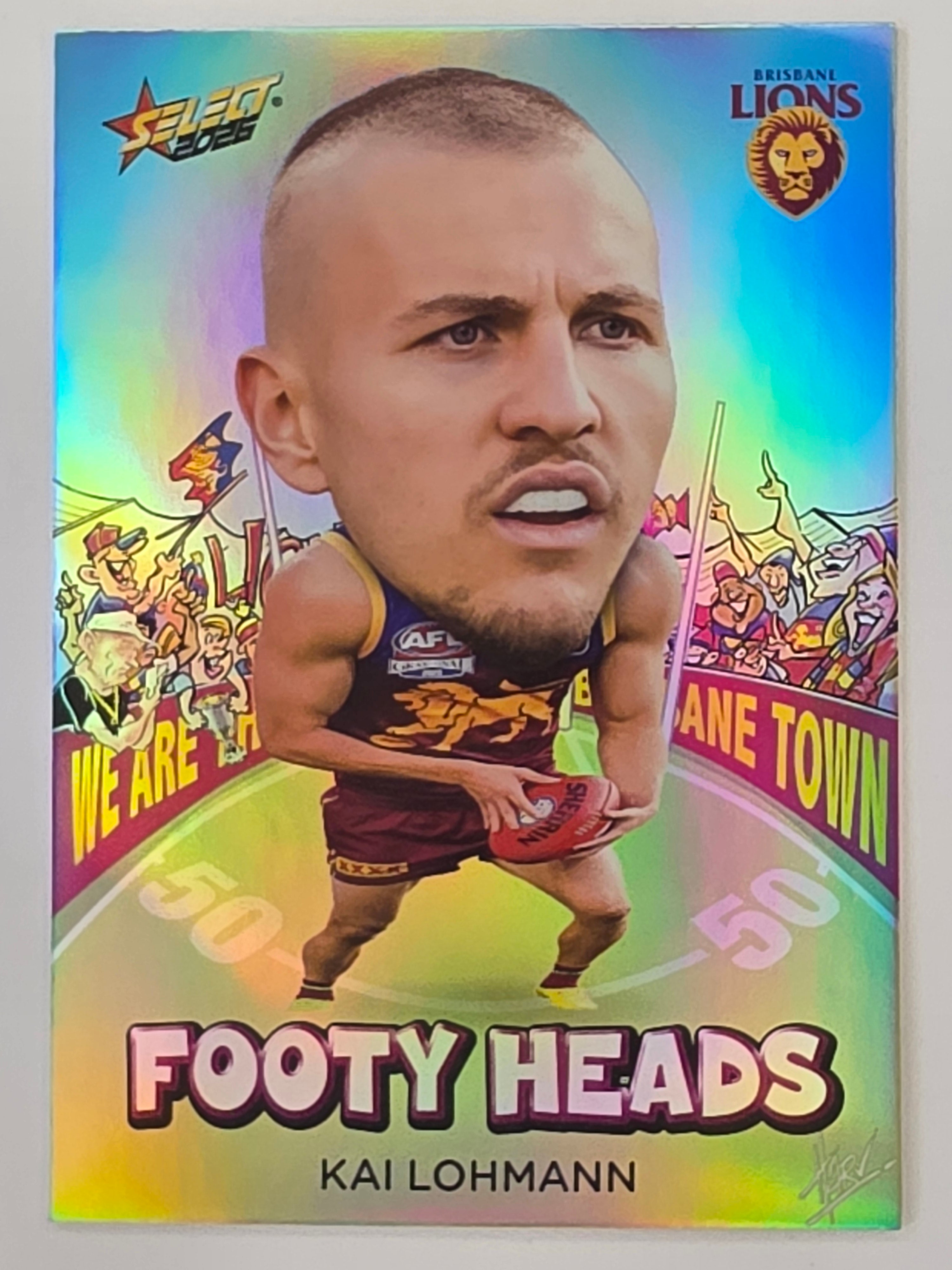 2026 AFL Footy Stars Footy Heads FH9 Kai Lohmann - Brisbane Lions