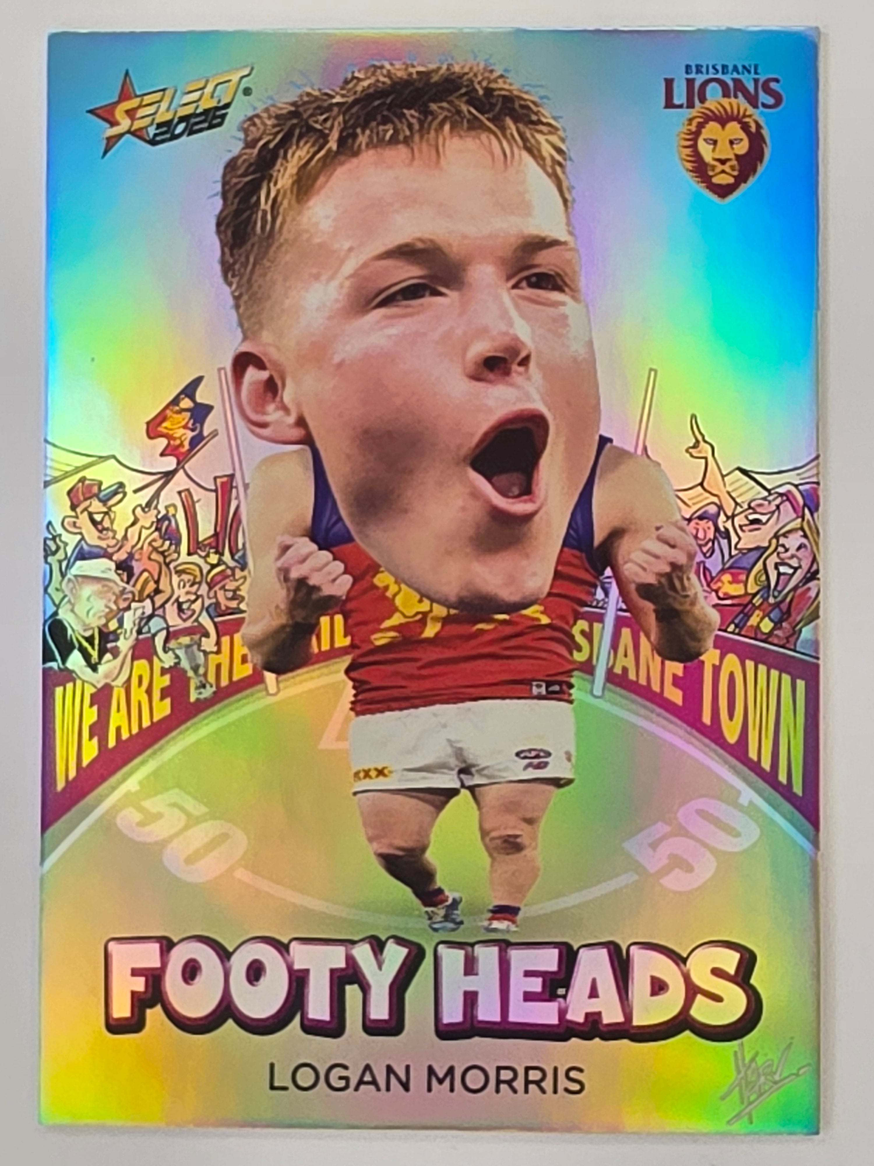 2026 AFL Footy Stars Footy Heads FH10 Logan Morris - Brisbane Lions