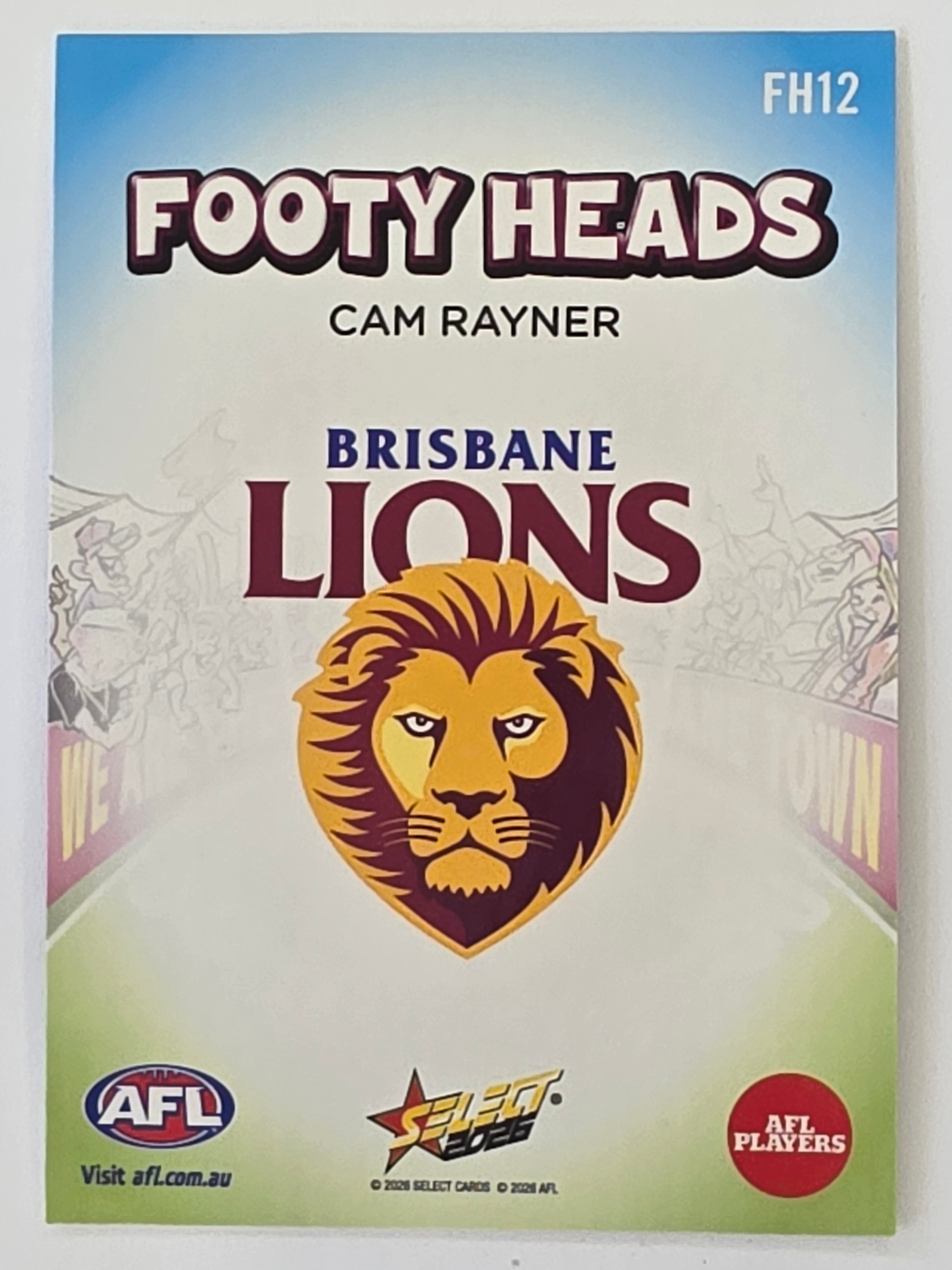 2026 AFL Footy Stars Footy Heads FH12 Cam Rayner - Brisbane Lions