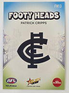 2026 AFL Footy Stars Footy Heads FH13 Patrick Cripps - Carlton Blues