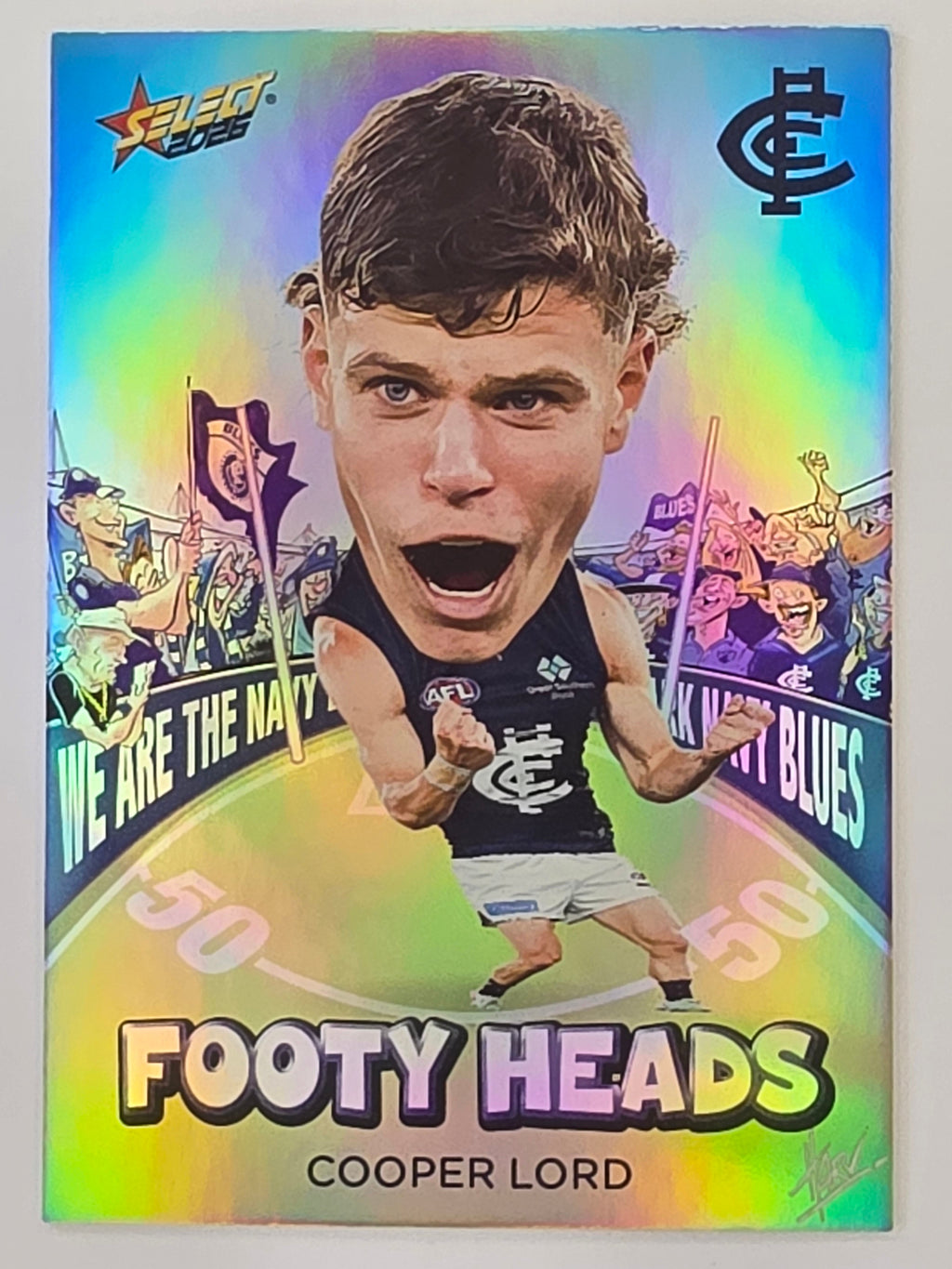 2026 AFL Footy Stars Footy Heads FH15 Cooper Lord - Carlton Blues