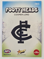 2026 AFL Footy Stars Footy Heads FH15 Cooper Lord - Carlton Blues