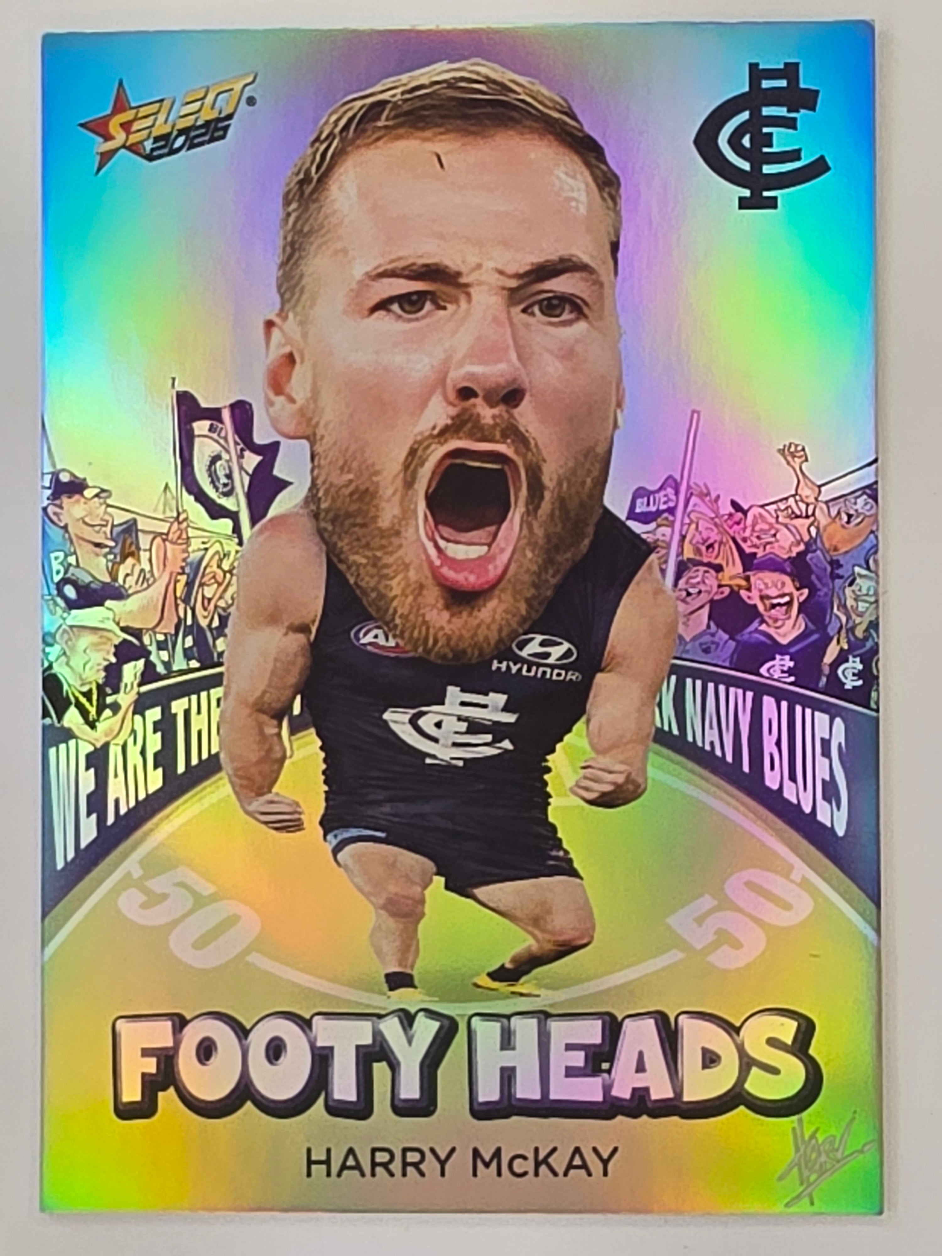2026 AFL Footy Stars Footy Heads FH16 Harry McKay - Carlton Blues
