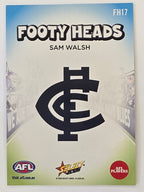 2026 AFL Footy Stars Footy Heads FH17 Sam Walsh - Carlton Blues