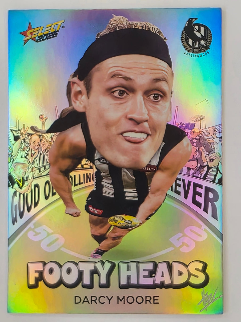 2026 AFL Footy Stars Footy Heads FH23 Darcy Moore - Collingwood Magpies