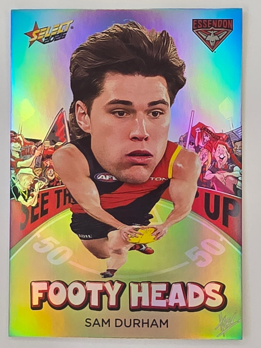 2026 AFL Footy Stars Footy Heads FH26 Sam Durham - Essendon Bombers