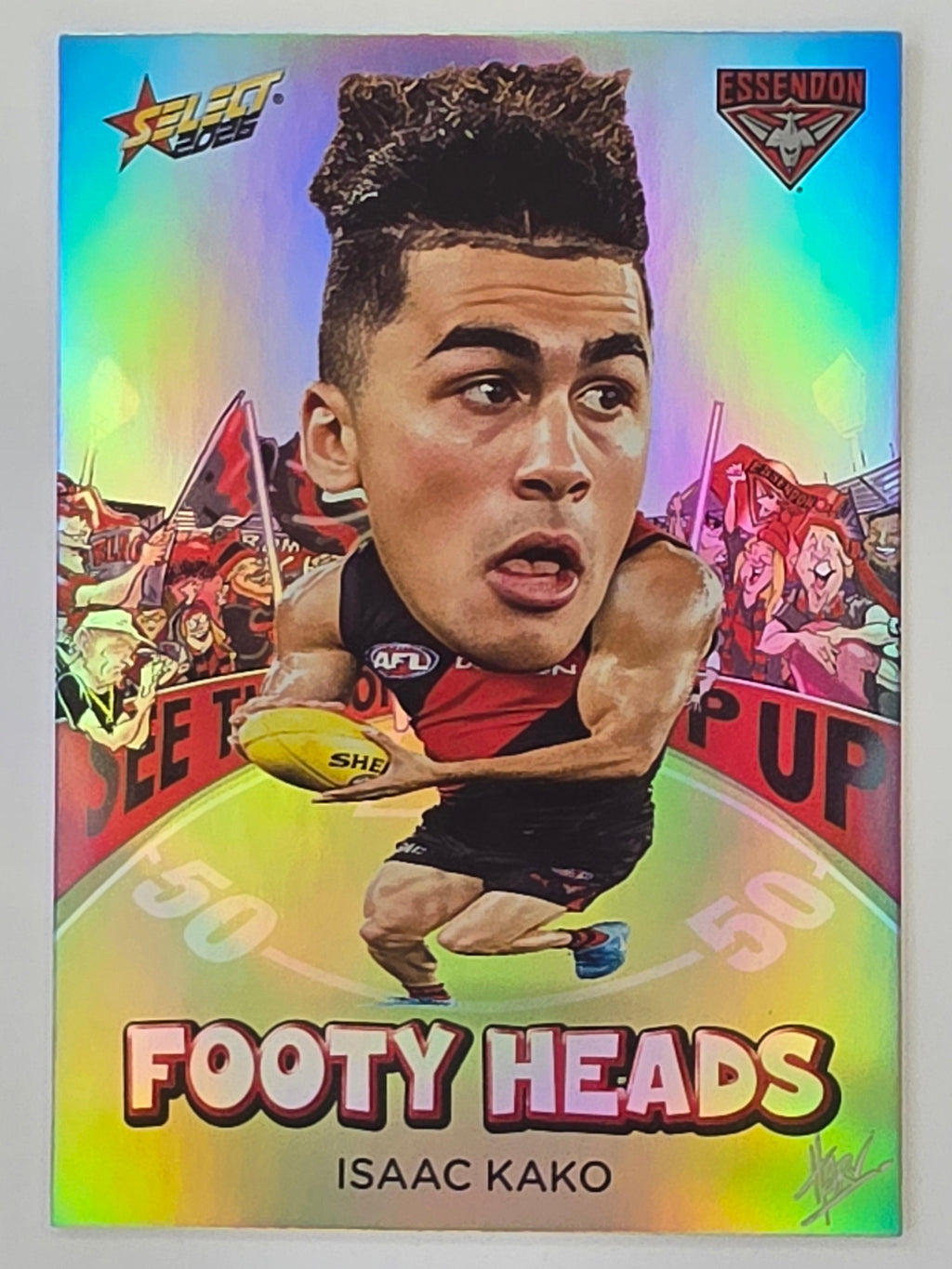 2026 AFL Footy Stars Footy Heads FH27 Isaac Kako - Essendon Bombers