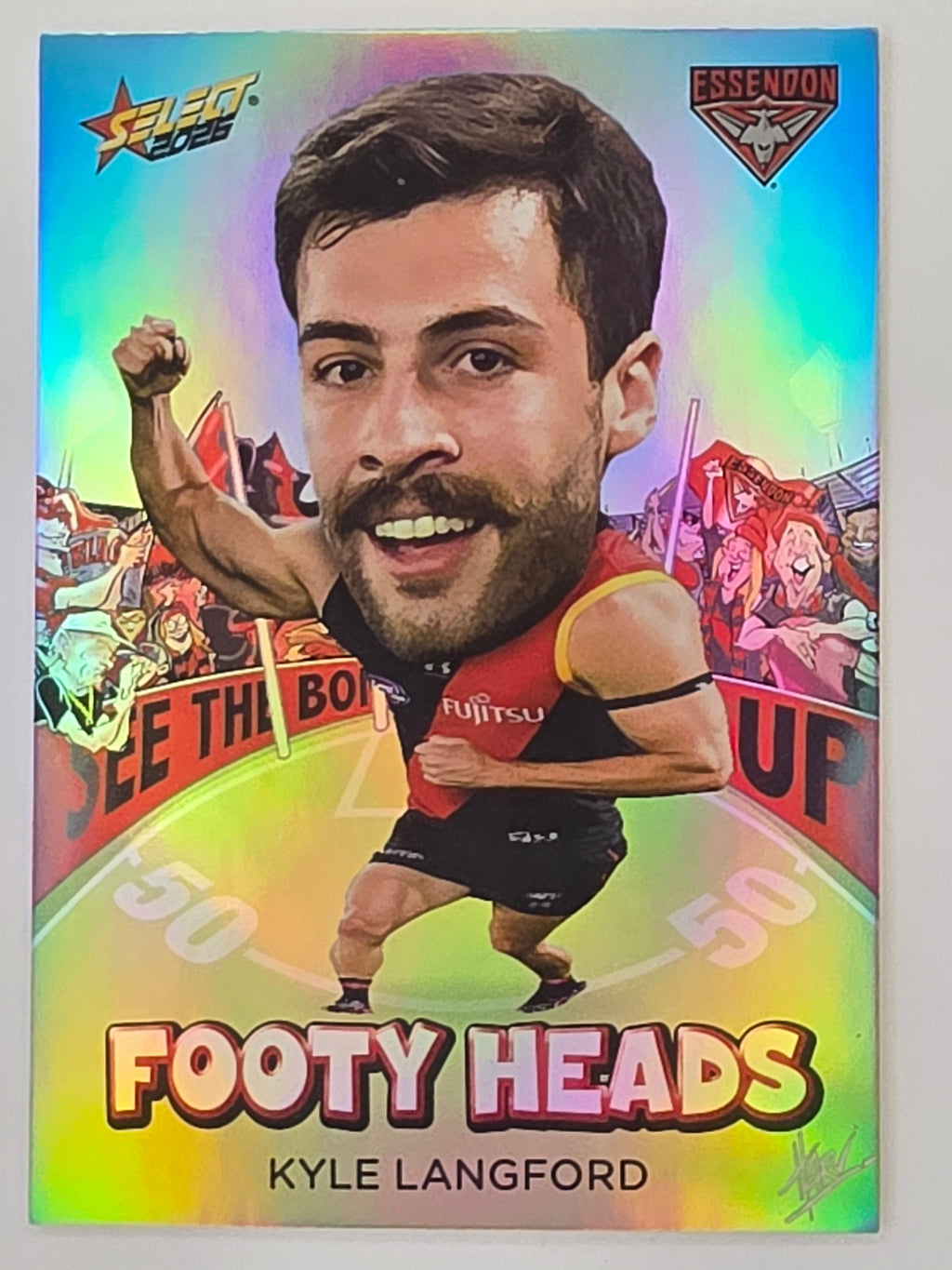 2026 AFL Footy Stars Footy Heads FH28 Kyle Langford - Essendon Bombers