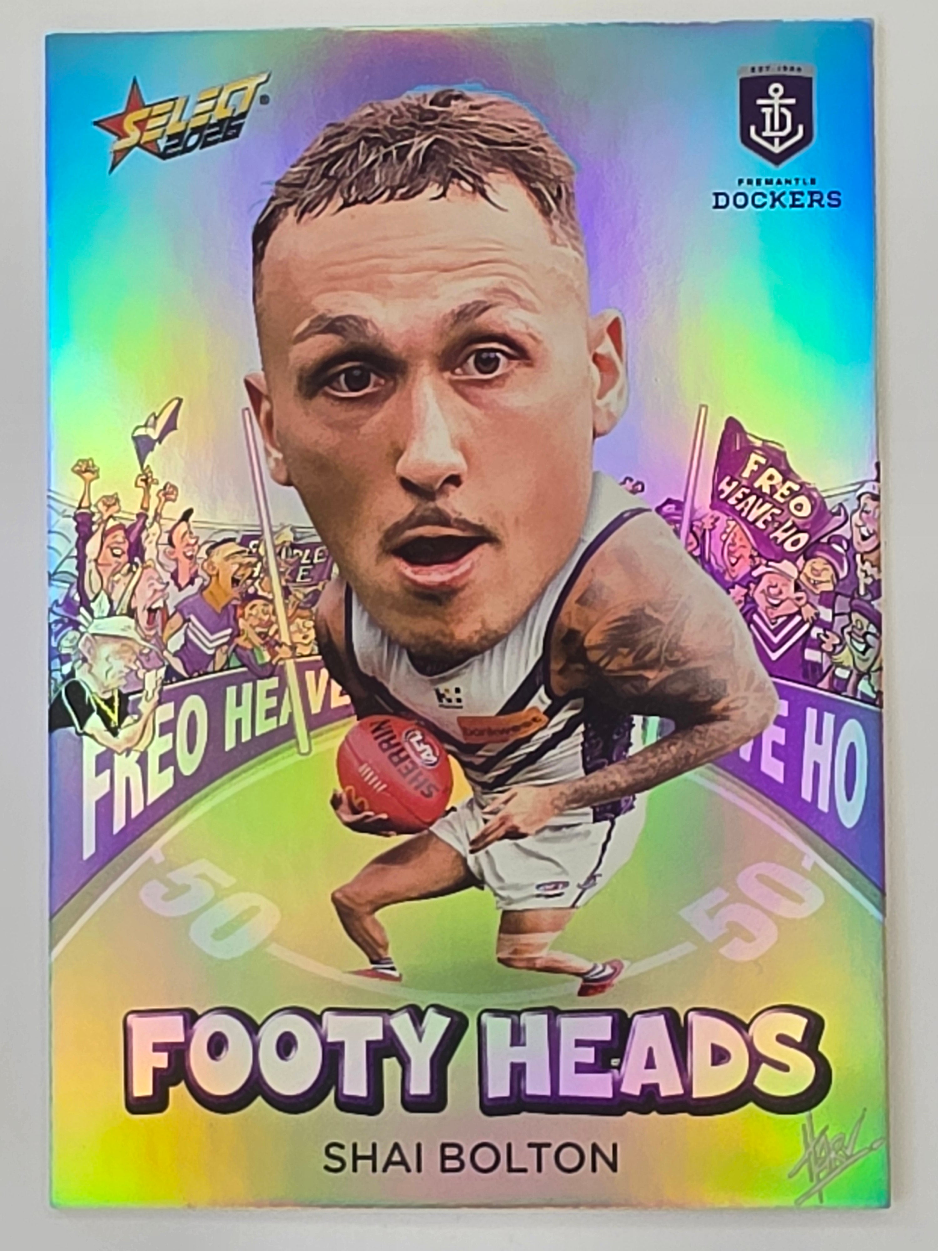 2026 AFL Footy Stars Footy Heads FH32 Shai Bolton - Fremantle Dockers