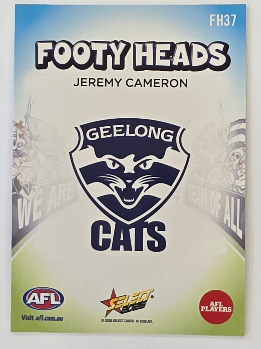 2026 AFL Footy Stars Footy Heads FH37 Jeremy Cameron - Geelong Cats