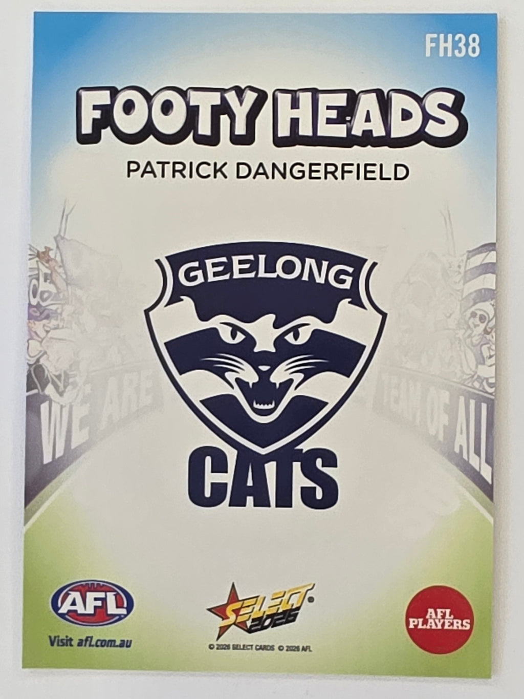 2026 AFL Footy Stars Footy Heads FH38 Patrick Dangerfield - Geelong Cats