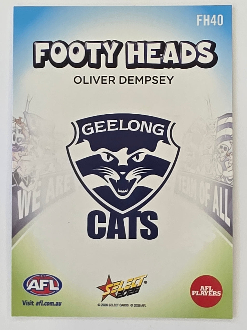 2026 AFL Footy Stars Footy Heads FH40 Oliver Dempsey - Geelong Cats