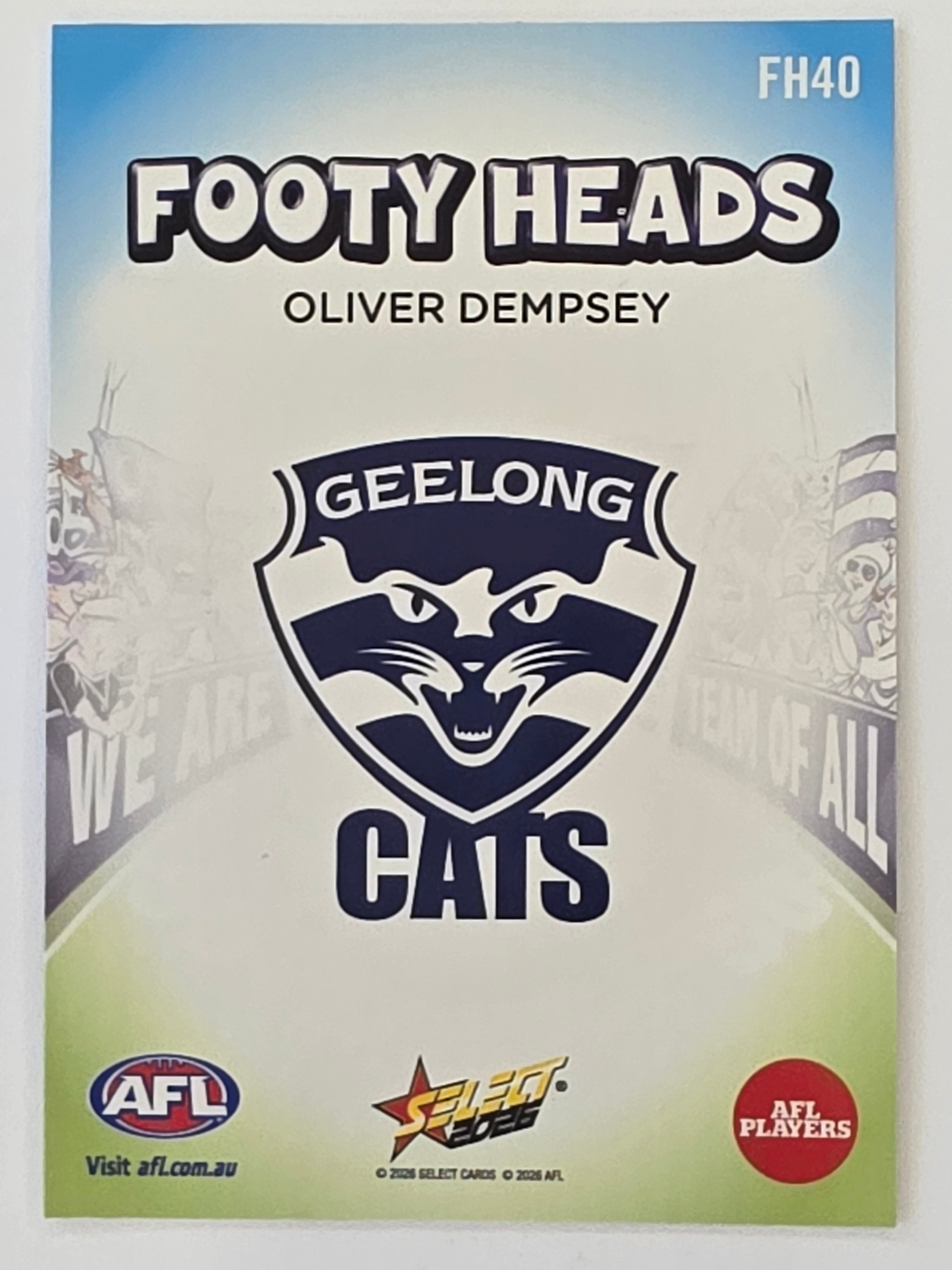 2026 AFL Footy Stars Footy Heads FH40 Oliver Dempsey - Geelong Cats