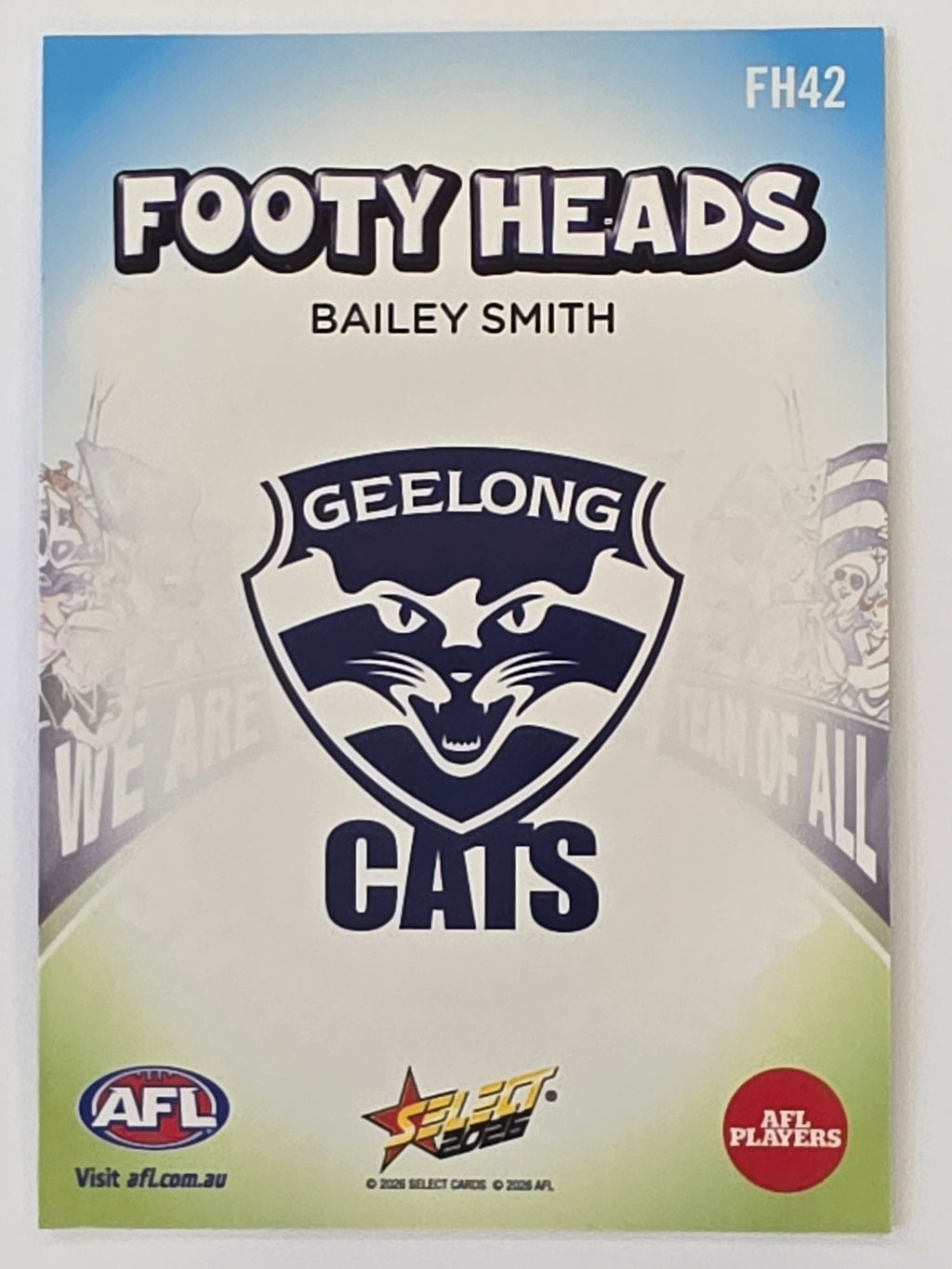 2026 AFL Footy Stars Footy Heads FH42 Bailey Smith - Geelong Cats
