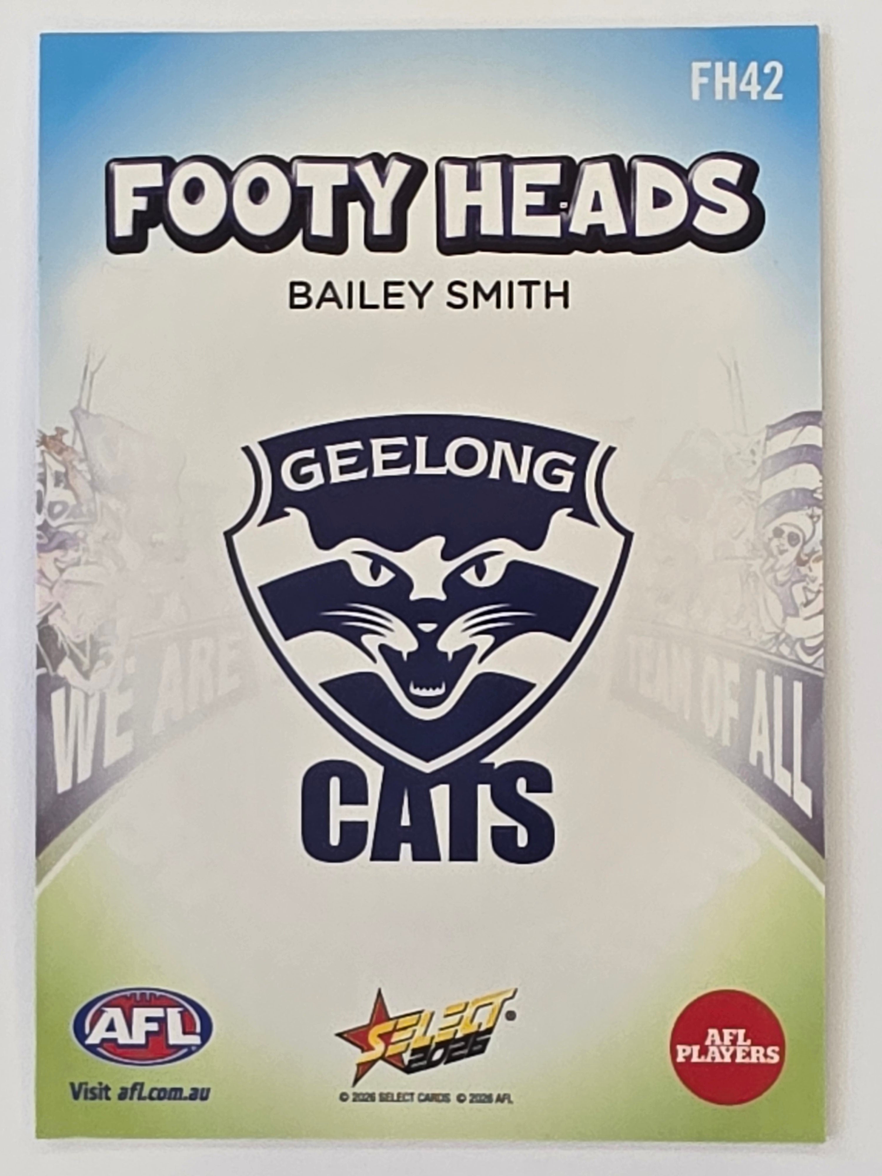 2026 AFL Footy Stars Footy Heads FH42 Bailey Smith - Geelong Cats