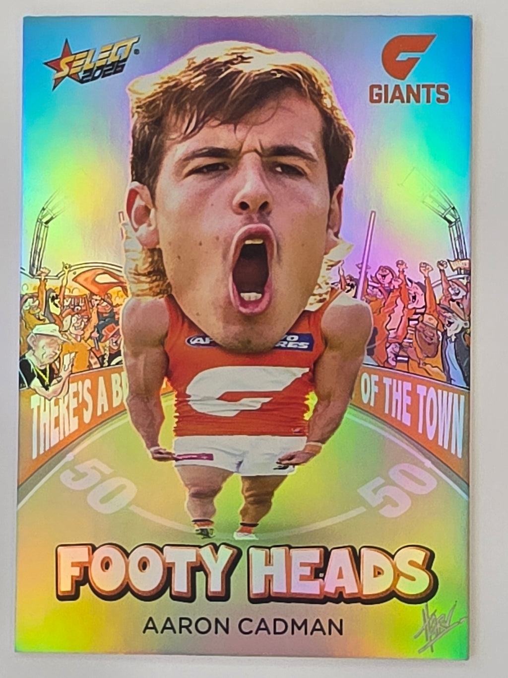 2026 AFL Footy Stars Footy Heads FH43 Aaron Cadman - GWS Giants