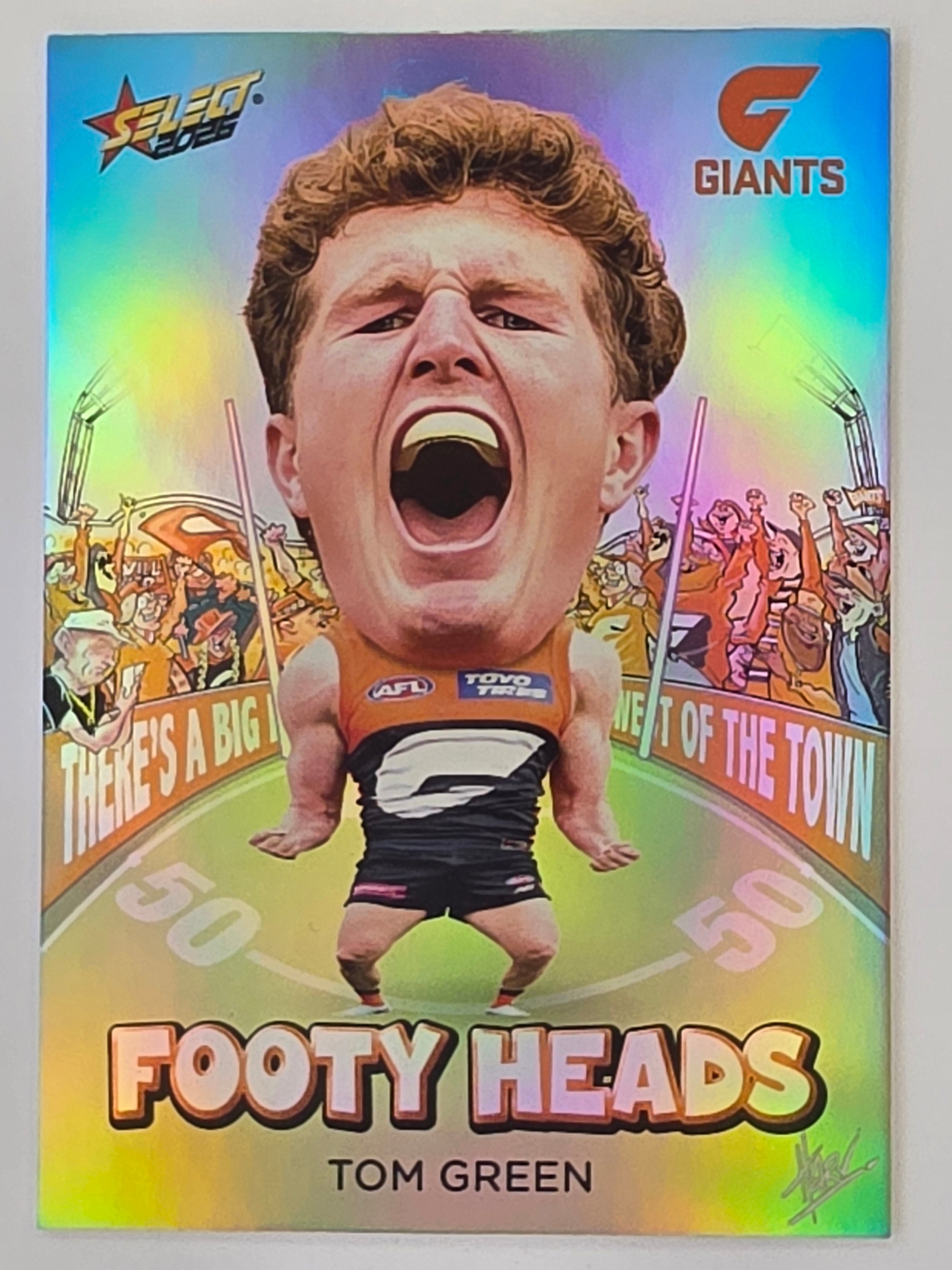2026 AFL Footy Stars Footy Heads FH45 Tom Green - GWS Giants