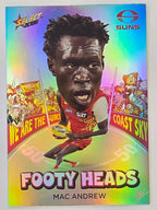2026 AFL Footy Stars Footy Heads FH49 Mac Andrew - Gold Coast Suns