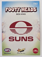 2026 AFL Footy Stars Footy Heads FH51 Ben King - Gold Coast Suns