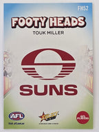 2026 AFL Footy Stars Footy Heads FH52 Touk Miller - Gold Coast Suns