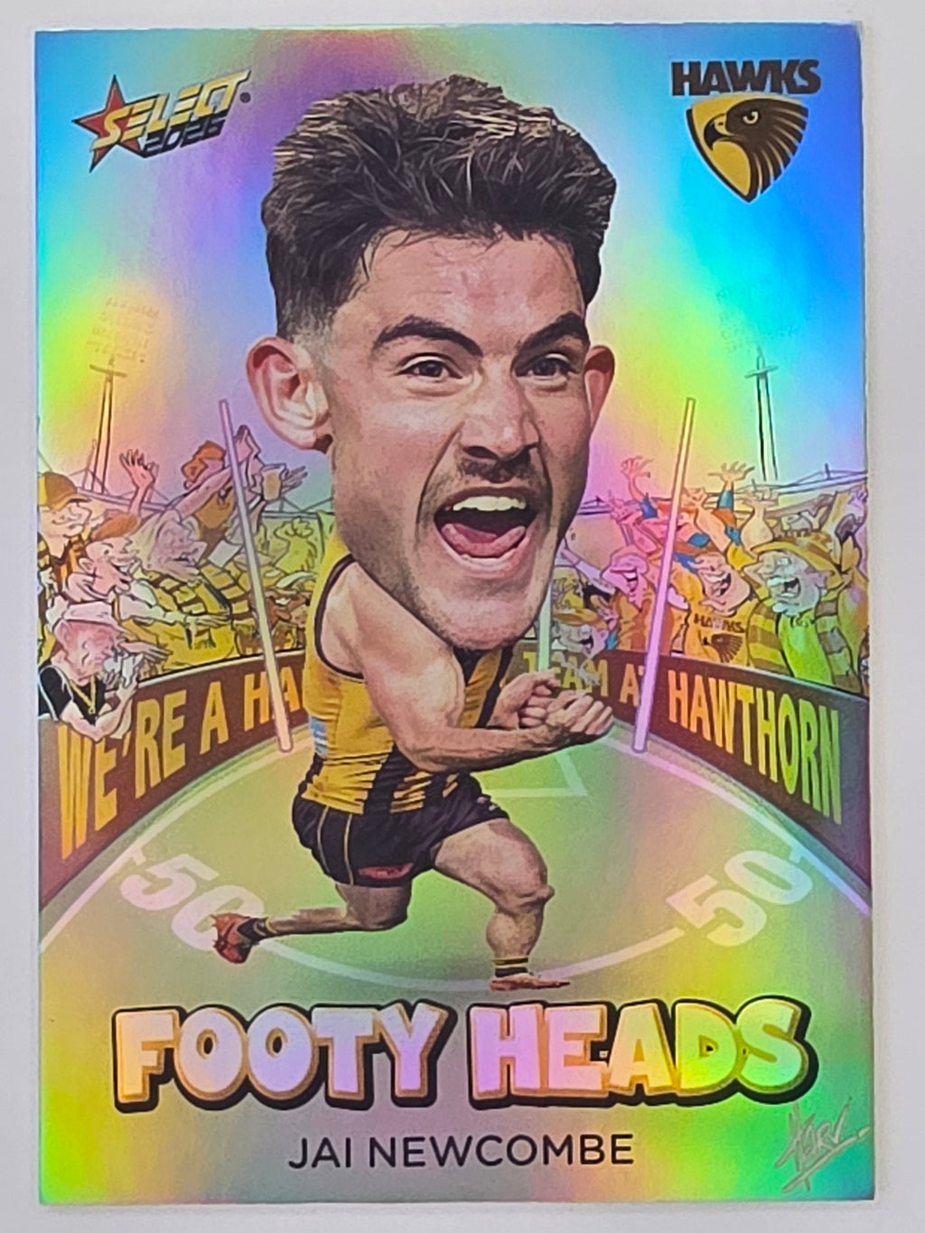 2026 AFL Footy Stars Footy Heads FH57 Jai Newcombe - Hawthorn Hawks