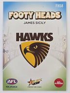 2026 AFL Footy Stars Footy Heads FH58 James Sicily - Hawthorn Hawks