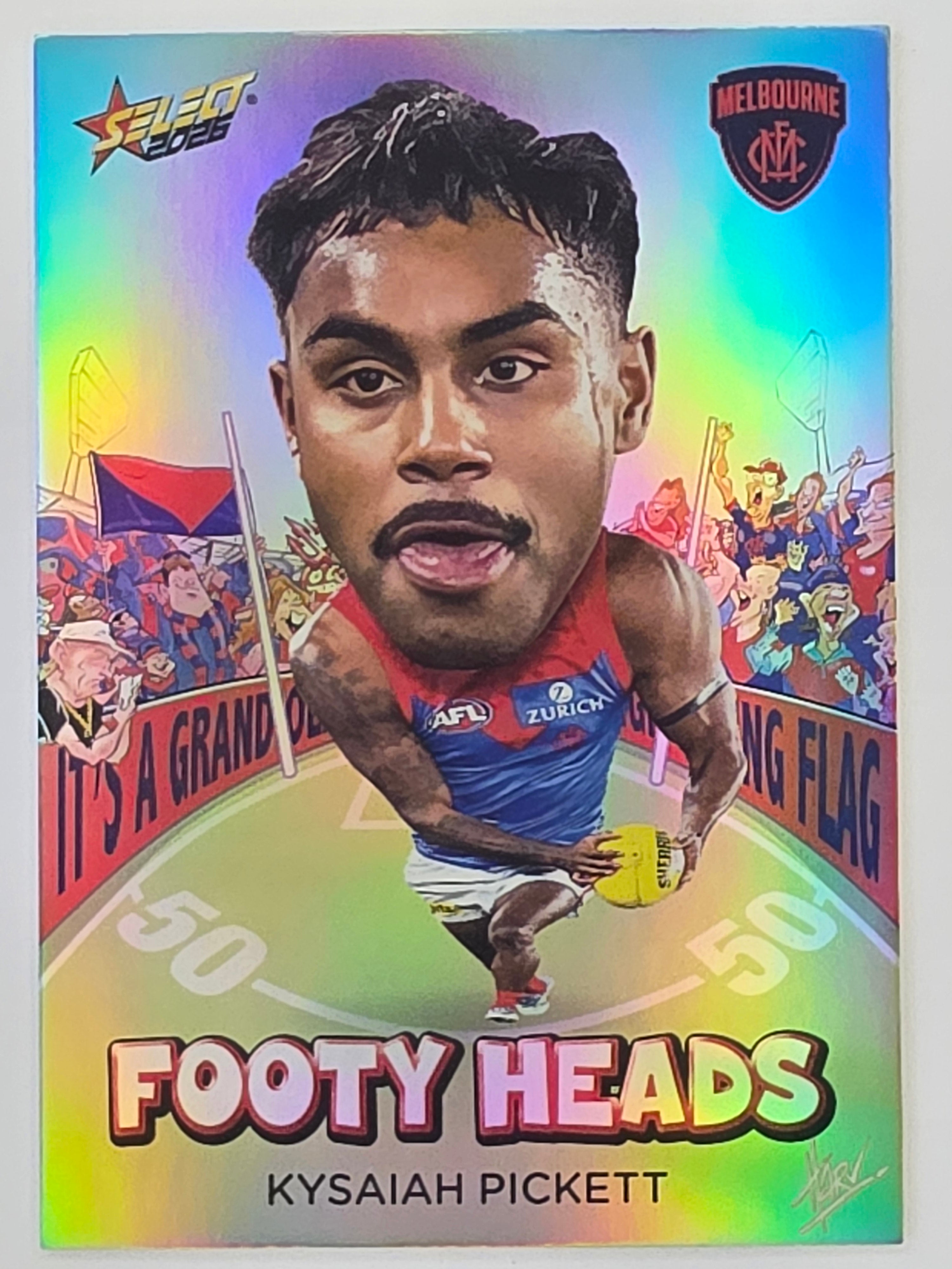 2026 AFL Footy Stars Footy Heads FH65 Kysaiah Pickett - Melbourne Demons