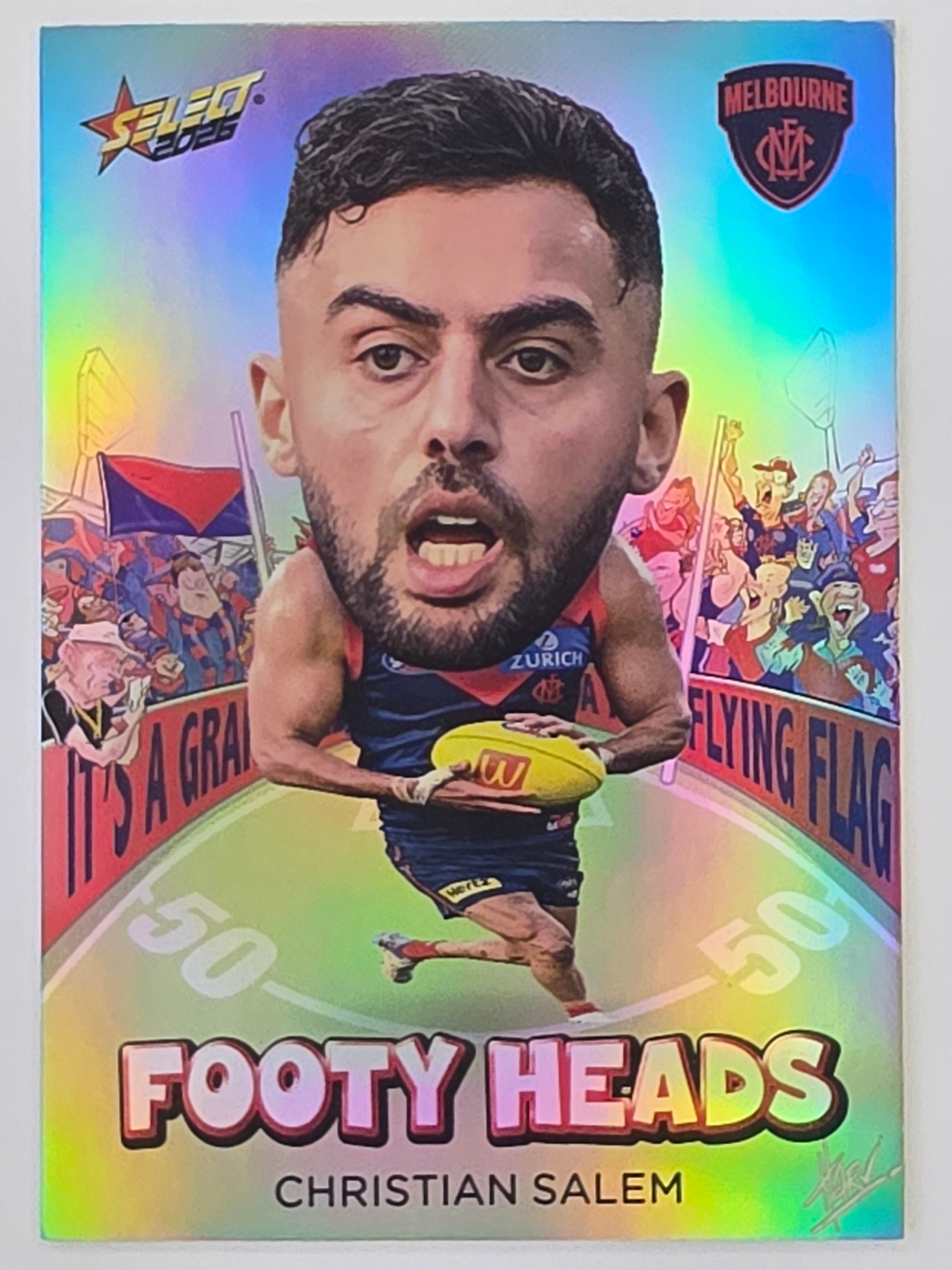 2026 AFL Footy Stars Footy Heads FH66 Christian Salem - Melbourne Demons