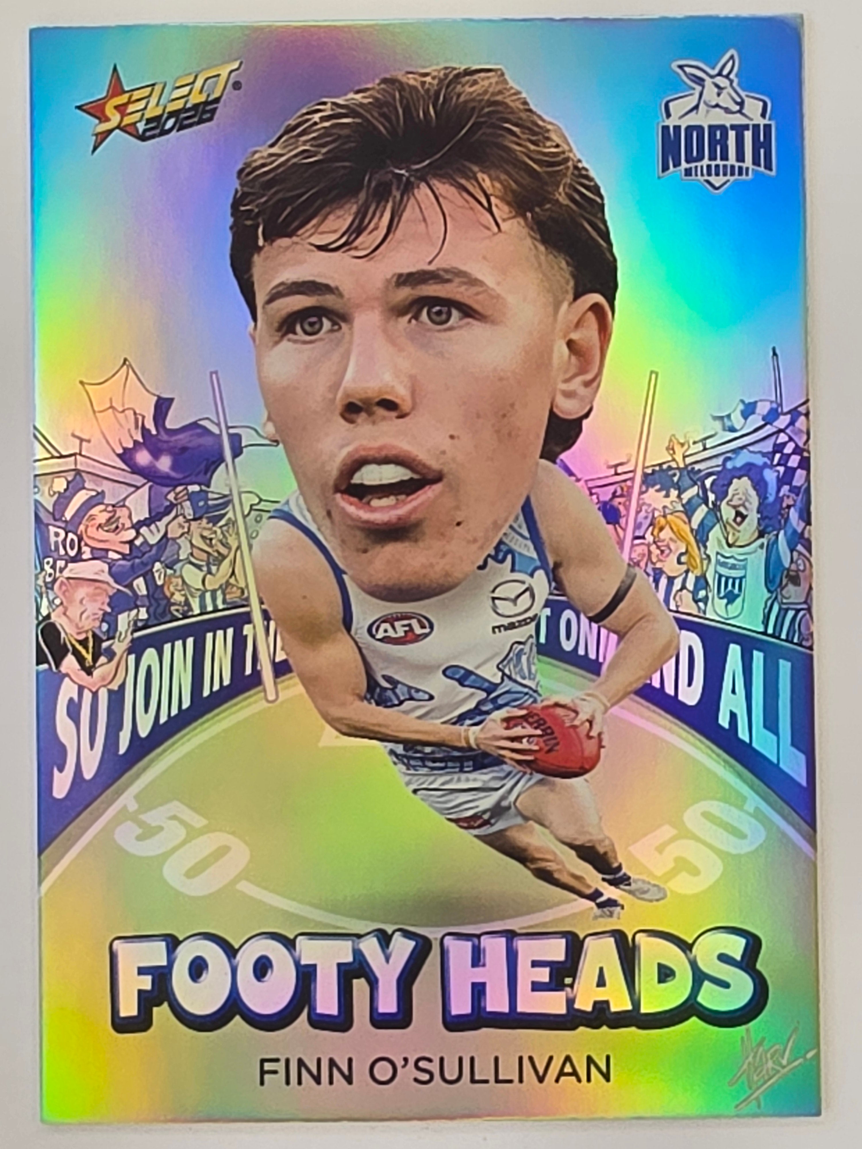 2026 AFL Footy Stars Footy Heads FH69 Finn O’Sullivan - North Melbourne Kangaroos