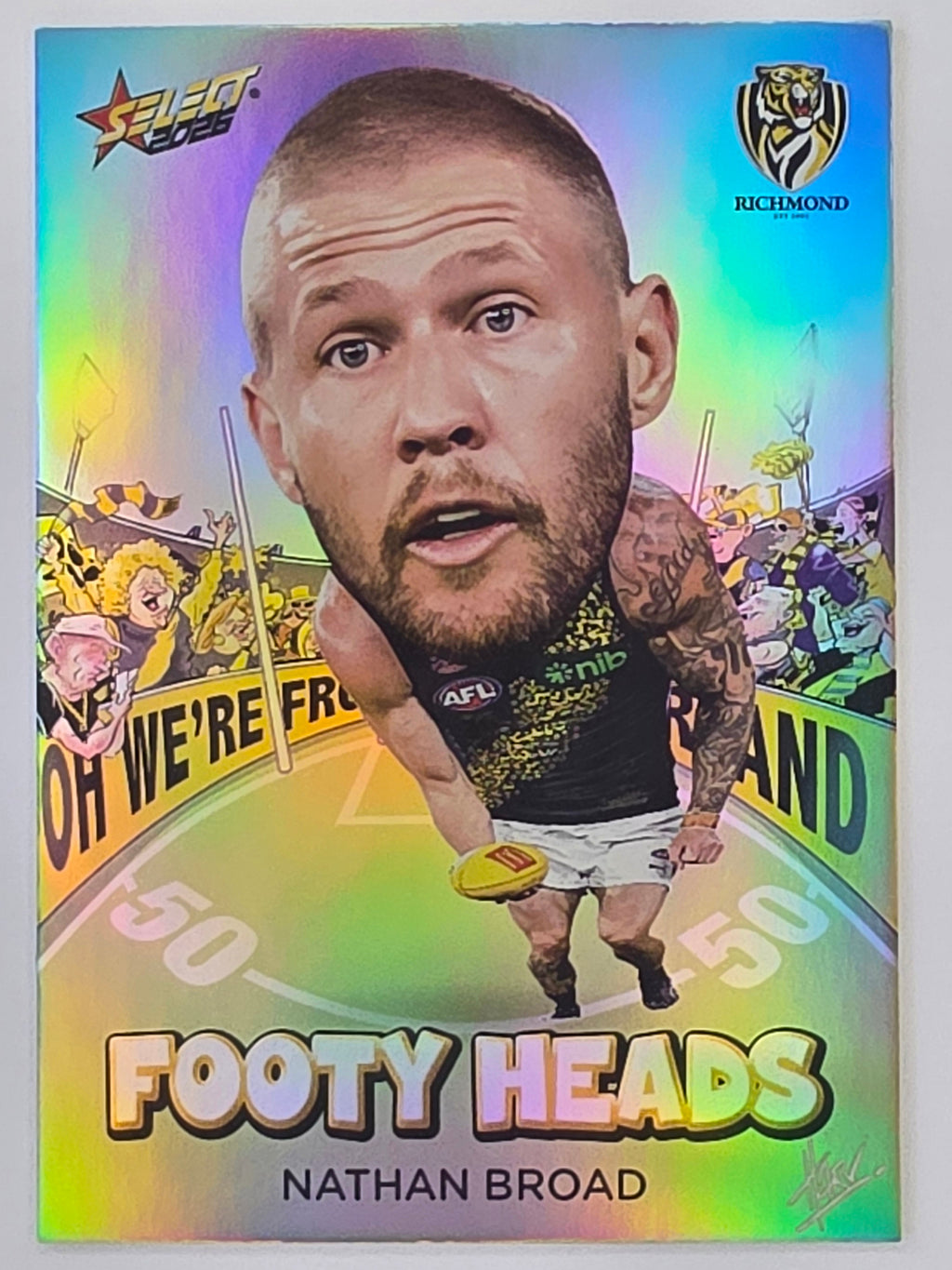 2026 AFL Footy Stars Footy Heads FH79 Nathan Broad - Richmond Tigers