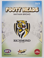 2026 AFL Footy Stars Footy Heads FH79 Nathan Broad - Richmond Tigers