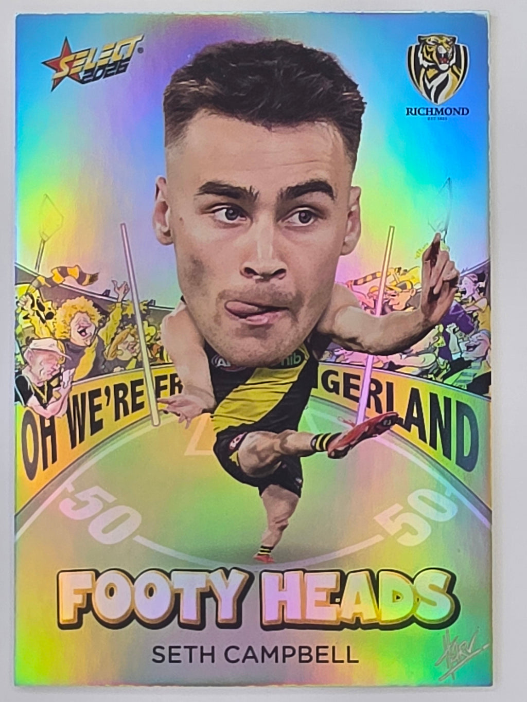 2026 AFL Footy Stars Footy Heads FH80 Seth Campbell - Richmond Tigers