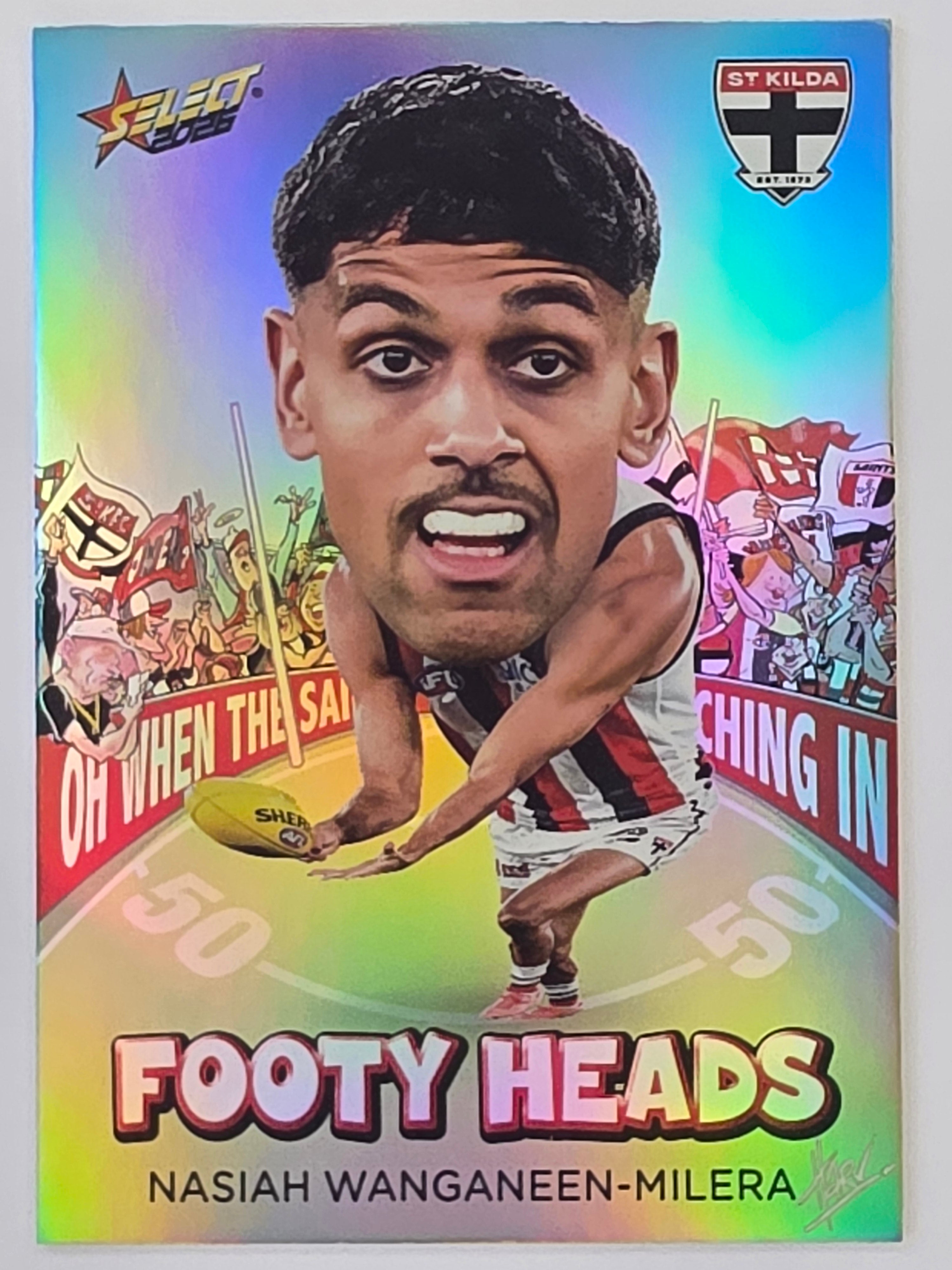 2026 AFL Footy Stars Footy Heads FH89 Nasiah Wanganeen-Milera - St Kilda Saints