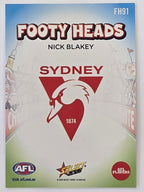 2026 AFL Footy Stars Footy Heads FH91 Nick Blakey - Sydney Swans