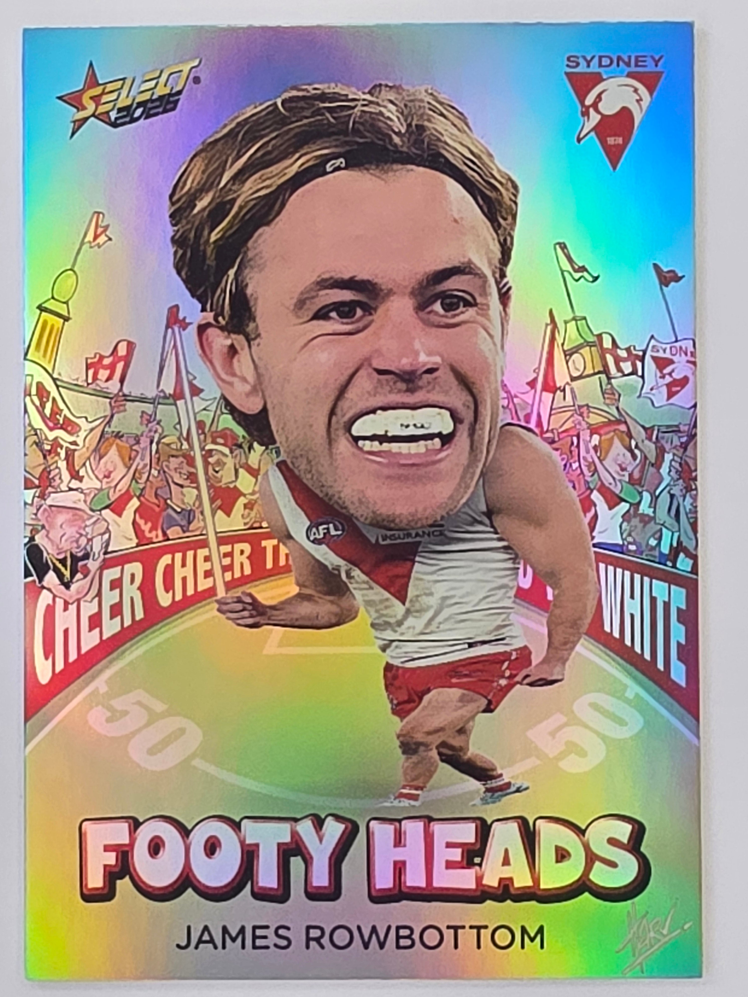 2026 AFL Footy Stars Footy Heads FH95 James Rowbottom - Sydney Swans
