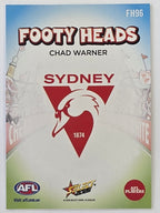 2026 AFL Footy Stars Footy Heads FH96 Chad Warner - Sydney Swans