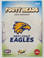 2026 AFL Footy Stars Footy Heads FH99 Jack Graham - West Coast Eagles