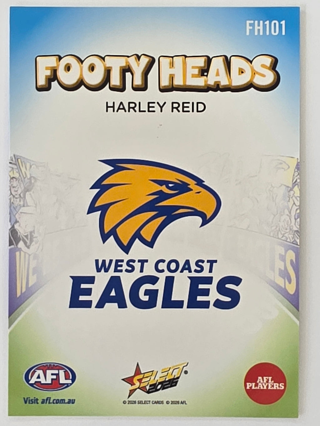 2026 AFL Footy Stars Footy Heads FH101 Harley Reid - West Coast Eagles