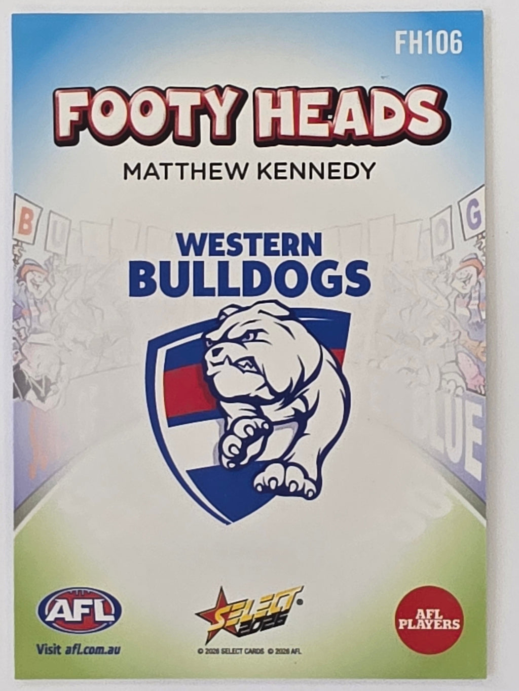2026 AFL Footy Stars Footy Heads FH106 Matthew Kennedy - Western Bulldogs
